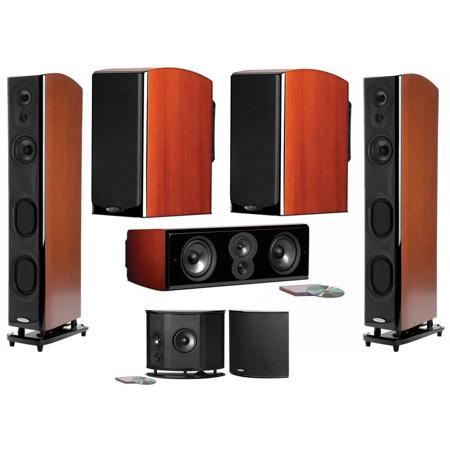 Polk Audio LSiM 7 Speaker Home Theater Bundle w/LSiM706c (Mt.Ver Cherry)