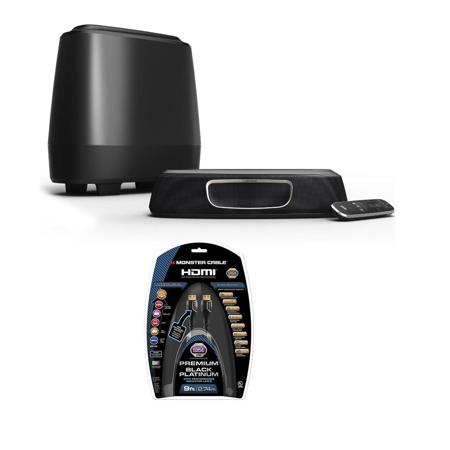 Polk MagniFi Mini Home Theater Sound Bar System With Monster Cable Black 9' HDMI