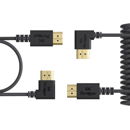 Portkeys 1' & 3.3' Twisted Pair Pure Copper Core Slim HDMI Cable Set