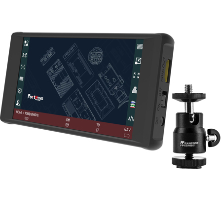 Portkeys PT6 5.2" Full HD Touchscreen Monitor, Bundle with Mini Ball Head