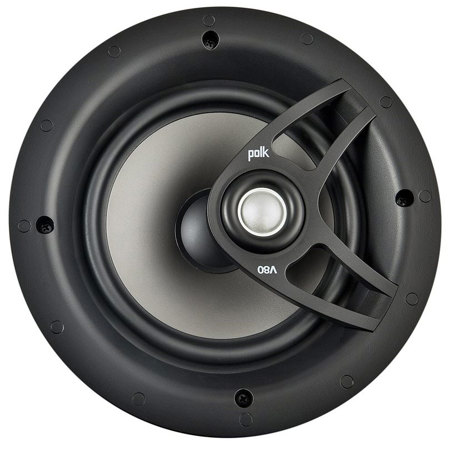 Polk Audio V80 High Performance Vanishing In-Ceiling Speaker, Single, White
