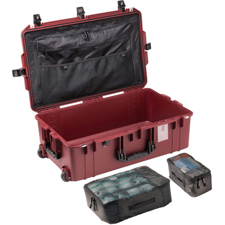 Pelican 1595TRVL Wheeled Air Travel Case with Organizer and Cubes, Oxblood