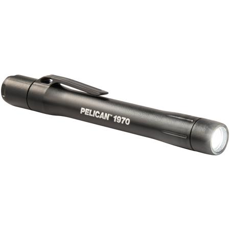 Pelican 1970 LED Pen Flashlight, 139 Lumens, AAA Battery Power Black