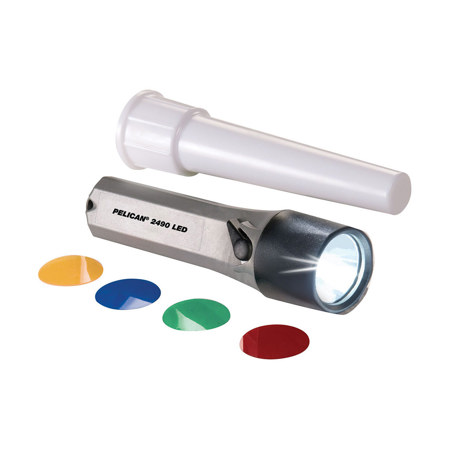 Pelican 2490 StealthLite Specialty LED Flashlight with Traffic Wand, Gray