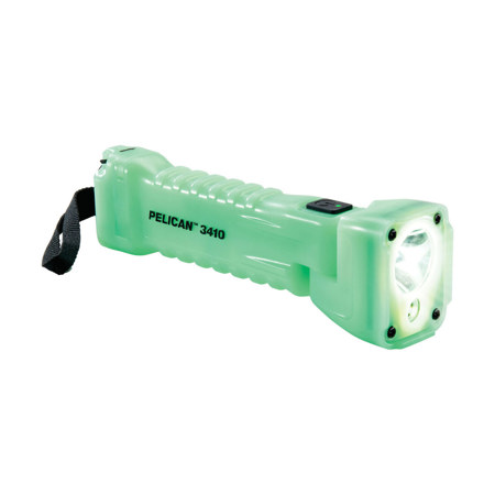 Pelican 3410 Right-Angle LED Flashlight, Photoluminescent Green