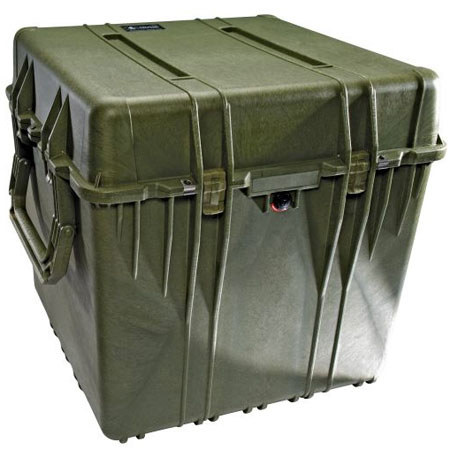 Pelican 0350 20" Cube Watertight Case with Wheels - No Foam - Olive Drab Green