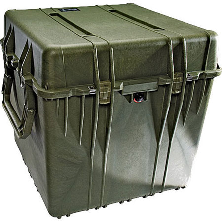 Pelican 0370 24" Cube Watertight Case with Cubed Foam & Wheels - Olive Drab
