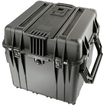 Pelican 0370 24" Cube Watertight Case with Padded Dividers & Wheels - Black