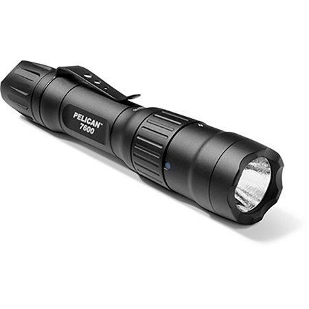 Pelican 7600 USB-C Rechargeable Tactical Tri-Color Flashlight, Black