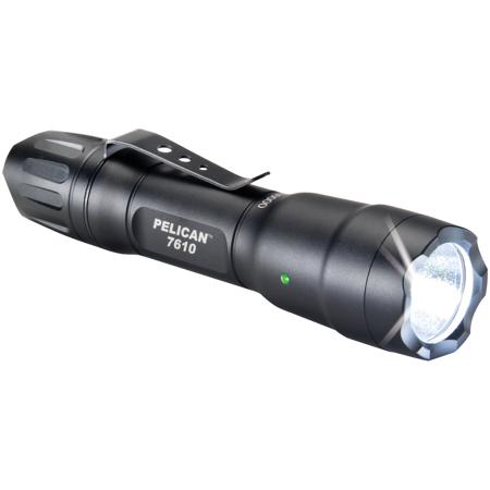 Pelican 7610 Tactical LED Flashlight, 1018 Lumens, Black, AA Battery Power