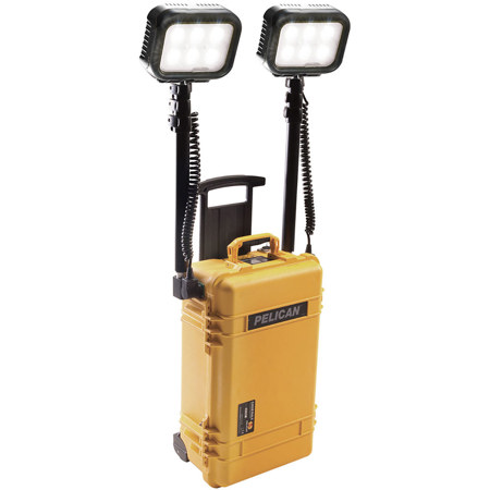 Pelican 9460 Rechargeable Remote Area LED Lighting System with Standard Casters, Yellow