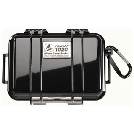 Pelican 1020 Watertight Hard Micro Case with Rubber Liner - Black