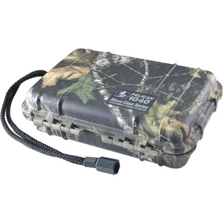 Pelican PC1040BKC Watertight Micro Case, Rubber Liner, Black Camo