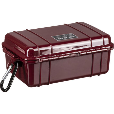 Pelican 1050 Watertight Hard Micro Case with Rubber Liner, Oxblood