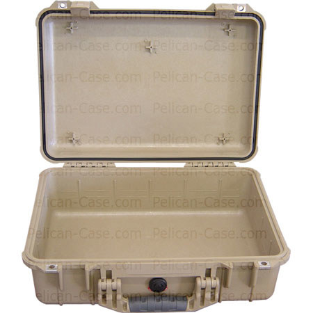 Pelican 1150 Watertight Hard Case Without Foam Insert - Desert Tan
