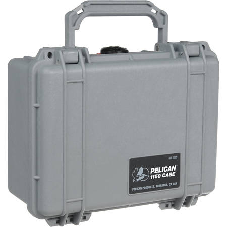 Pelican 1150 Watertight Hard Case with Foam Insert - Silver 1150