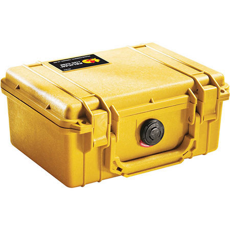 Pelican 1150 Watertight Hard Case Without Foam Insert - Yellow