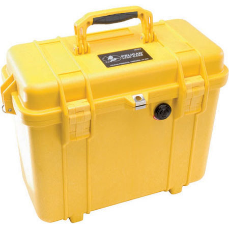 Pelican 1430 Top Loader Watertight Case With Foam Insert, Yellow
