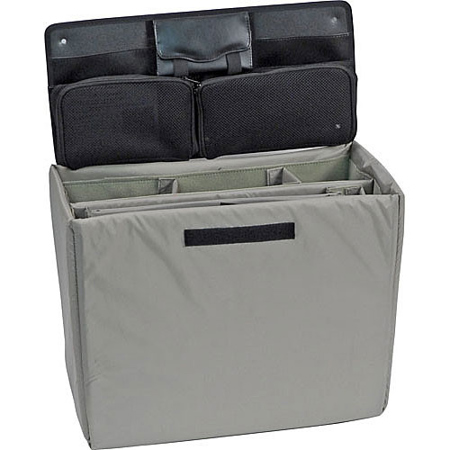 Pelican 1447 Top Loader Watertight Case w/Office Dividers & Wheels, Silver
