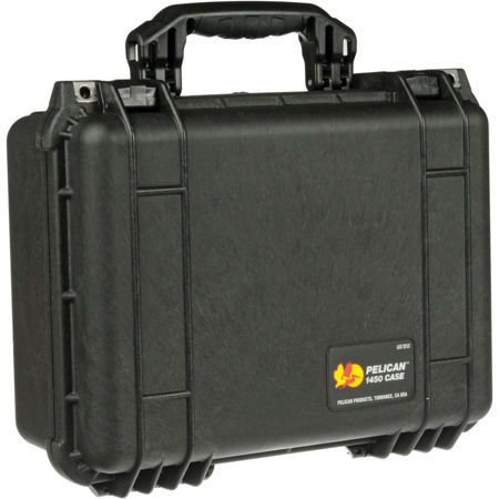 Pelican 1450 Watertight Hard Case with Foam Insert, Black 1450-000-110