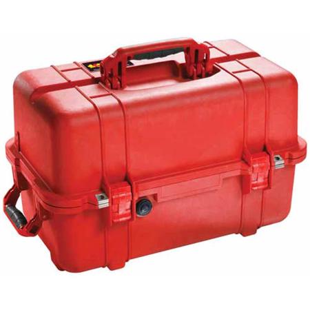 Pelican 1460 Medium Mobile 2-Tray Tool Chest Case, Red