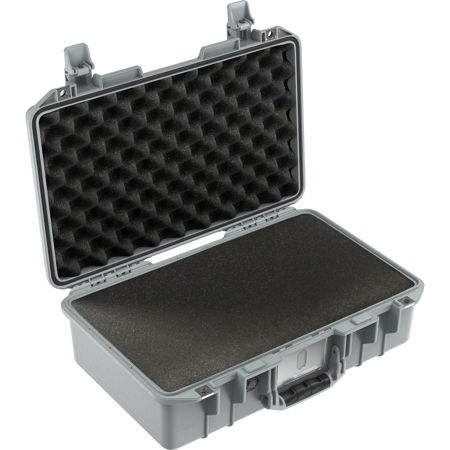 Pelican 1485AirWF Hard Carry Case with Foam Insert, Silver