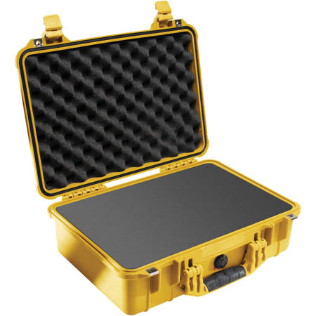 Pelican 1500 Case イエロー Pelican 1500 Watertight Hard Case with Foam Insert - Yellow 1500