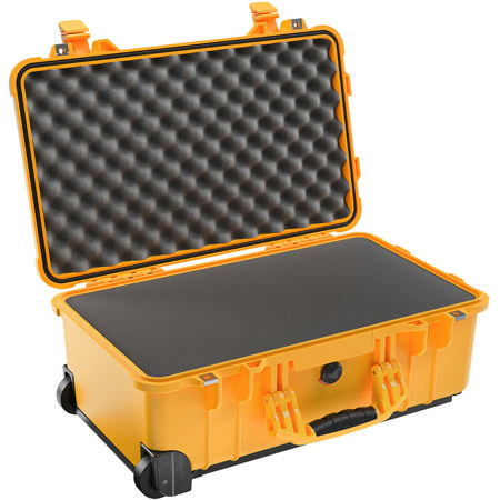 Pelican 1510 Protector Carry-On Watertight Wheeled Hard Case with Foam Insert, Yellow