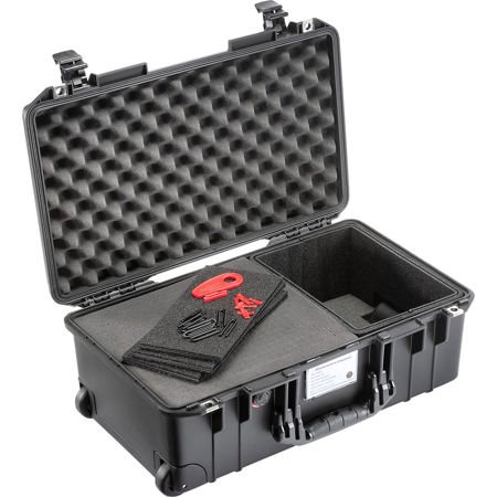 Pelican 1535 Air TPF Wheeled Carry On Case w/ TrekPak/Foam Hybrid Insert, Black