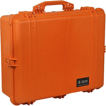 Pelican 1600 Watertight Hard Case with Dividers - Orange