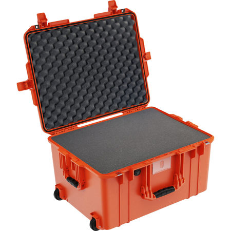 Pelican 1607AirWF Wheeled Hard Case with Foam Insert, Orange