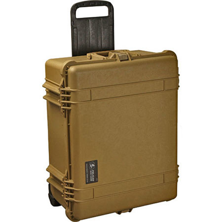 Pelican 1610 Watertight Hard Case with Wheels, without Foam - Desert Tan
