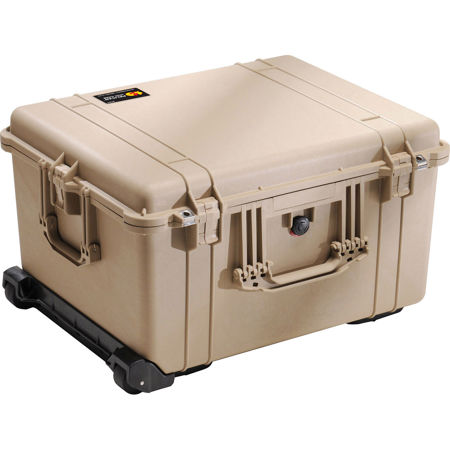 Pelican 1620 Watertight Hard Case with Wheels without Foam, Desert Tan