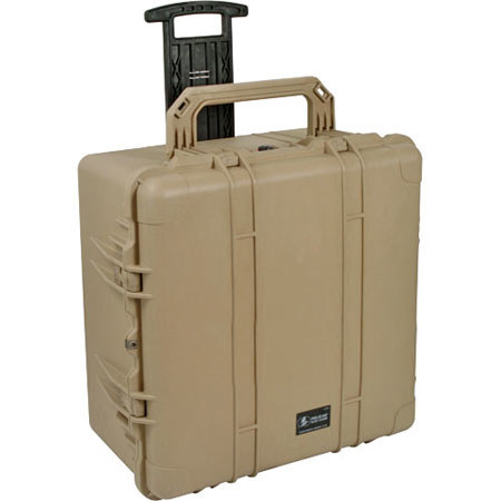 Pelican 1640 Watertight Wheeled Hard Case with Dividers - Desert Tan