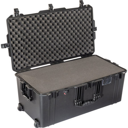 Pelican 1646AirWF Wheeled Hard Case with Foam Insert, Black