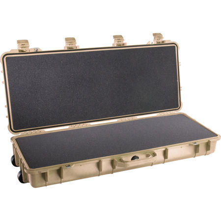 Pelican 1700 Travel Vault II Wheeled Weapons Case w/Foam Insert, Desert Tan