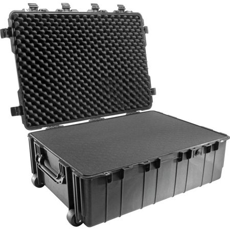 Pelican 1730 Watertight Transport Case with Foam Insert & Wheels, Charcoal Black