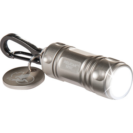 Pelican ProGear 1810 LED Keychain Light, 16 Lumen, Silver
