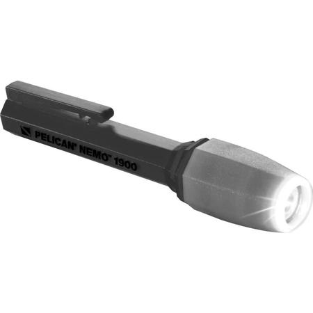 Pelican Nemo 1900 Incandescent Flashlight, 11 Lumen, 148' Beam Distance, Black