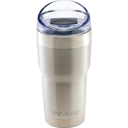 Pelican 22 oz Stainless Steel Travel Tumbler, Slide Lid, Silver