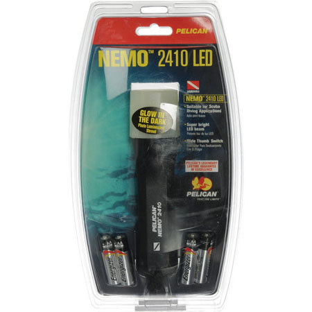Pelican Nemo StealthLite 2410 LED Flashlight, Black