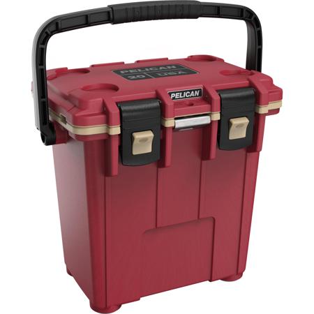 Pelican 20 Qt Elite Cooler, Hand Carry, Canyon Red/Coyote