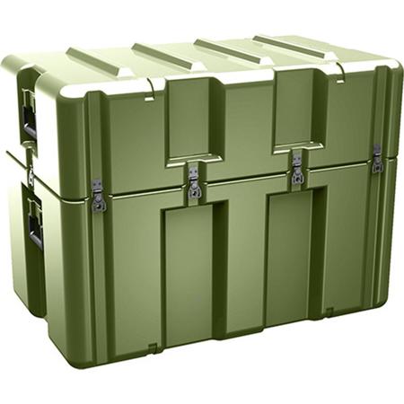 Pelican AL3620-1710 Single Hinged Lid Trunk without Foam, 17.12" Bottom Depth, Olive Drab Green
