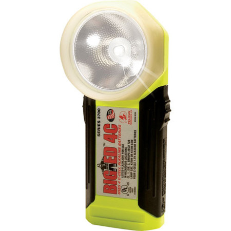 Pelican 3700PL Big Ed Incandescent Flashlight with PL Shroud, Yellow