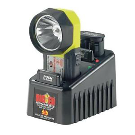 Pelican 3750AC110F Big Ed Rechargeable Flashlight with 110V Fast Charger, Yellow