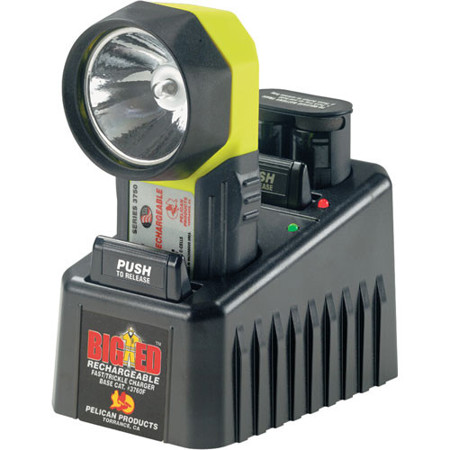 Pelican 3750DWT Big Ed Flashlight with 12V Trickle Hard Wired Charger, Yellow
