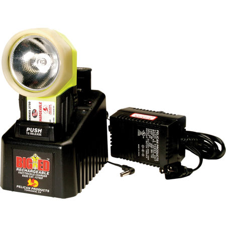 Pelican 3750PLBF Big Ed Flashlight with 110V Fast Charger and PL Shroud, Yellow