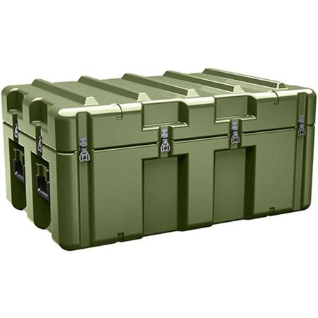 Pelican AL4024-1305 Single Hinged Lid Trunk without Foam, 12.75" Bottom Depth, Olive Drab Green