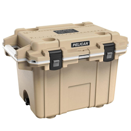 Pelican 50QT Elite Cooler Tan/White