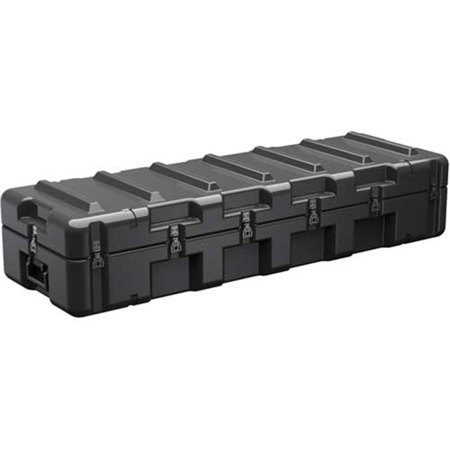 Pelican AL5616-0604 Single Hinged Lid Trunk with Foam, 5.87" Bottom Depth, Black